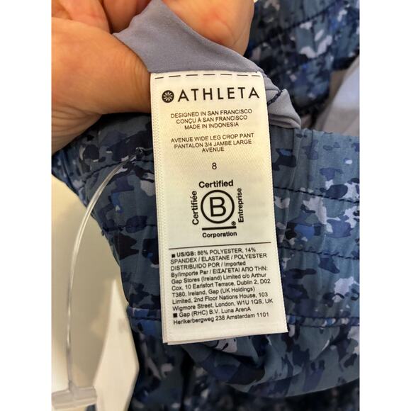 NWT Avenue Wide Leg Crop Pant Granite Blue Normcore Casual Errands Relaxed 8 - Picture 5 of 5